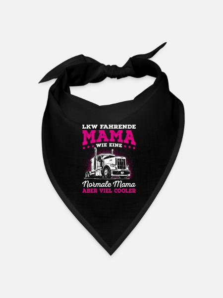 LKW Mama Trucker Babe Spruch Truckerin - Bandana Dreieckstuch - Schwarz