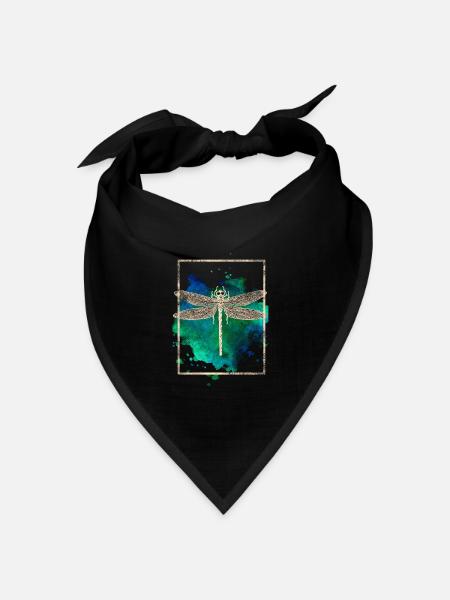 Libelle - Bandana Dreieckstuch - Schwarz