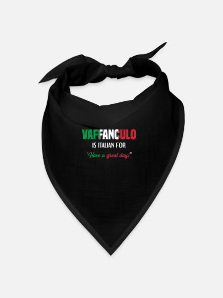 Italien Habe einen schönen Tag - Bandana Dreieckstuch - Schwarz