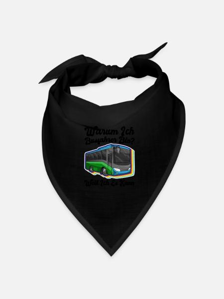 Busfahrer Buslenker Schulbus Beruf Kraftfahrer - Bandana Dreieckstuch - Schwarz
