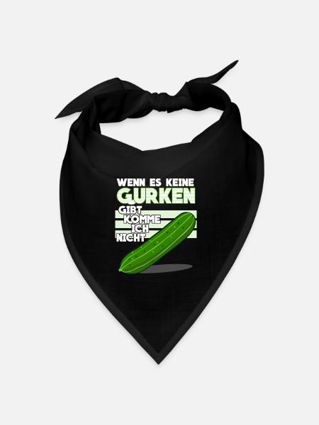 Gurke - lustiger Gurken Party Spruch - Bandana Dreieckstuch - Schwarz