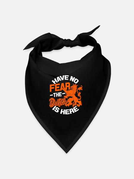 Niederlande Oranje Amsterdam Dutch Flagge Holland - Bandana Dreieckstuch - Schwarz