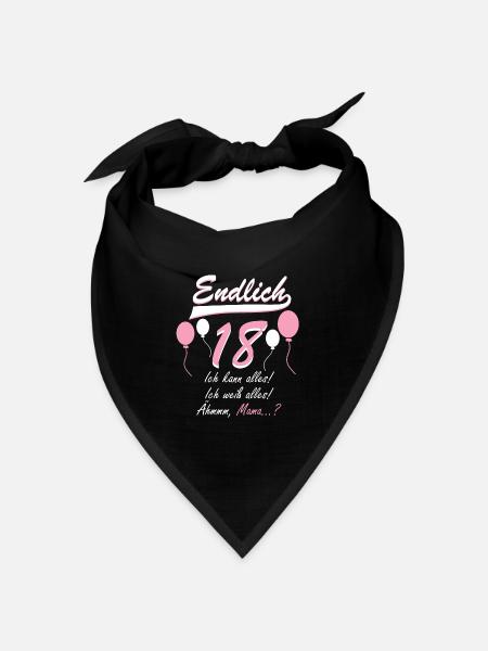 Damen 18. Geburtstag Mädchen 2003 Frau 18 Jahre - Bandana Dreieckstuch - Schwarz