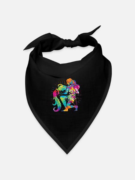Sternzeichen Wassermann Astrologie Horoskop - Bandana Dreieckstuch - Schwarz