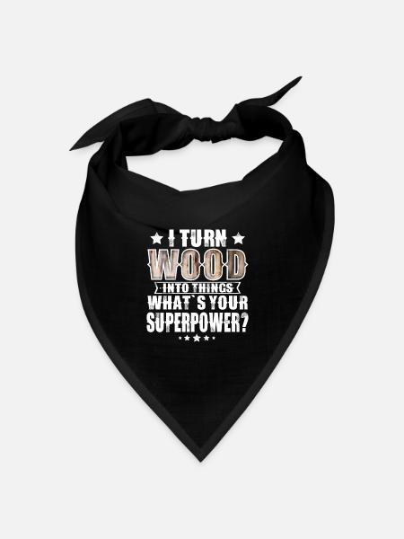 Holz - Bandana Dreieckstuch - Schwarz