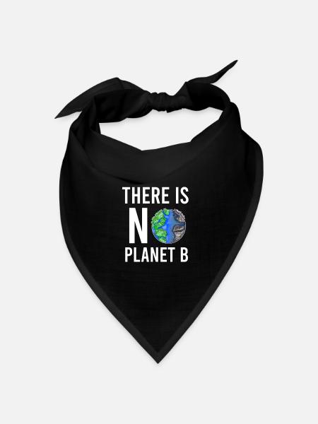 There Is No Planet B Save The Planet Nachhaltig - Bandana Dreieckstuch - Schwarz