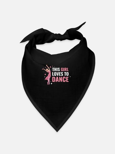 Tanzen Tänzerin Tänzer Tanz Lustig Geschenk - Bandana Dreieckstuch - Schwarz