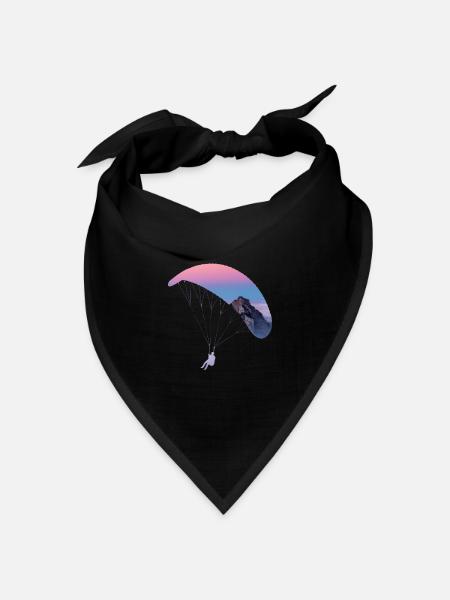Gleitschirmfliegen - Bandana Dreieckstuch - Schwarz