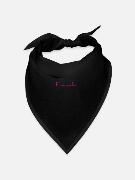 Freundin Freundschaft Freundinnen - Bandana Dreieckstuch - Schwarz