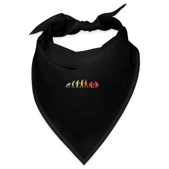 Vintage Schach Evolution Schachspieler Geschenk - Bandana Dreieckstuch - Schwarz - Vorne