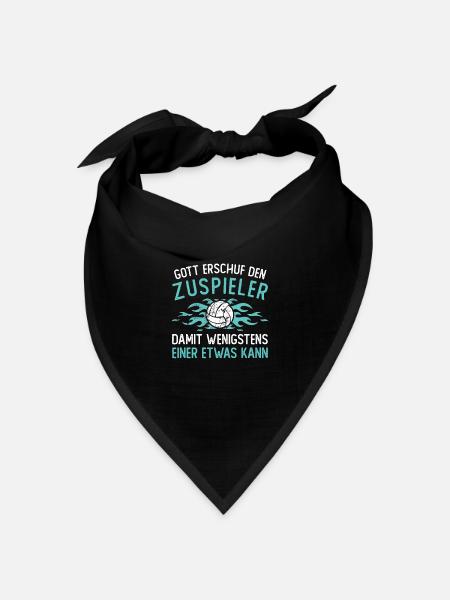 Volleyball Volleyballer Zuspieler Geschenk - Bandana Dreieckstuch - Schwarz