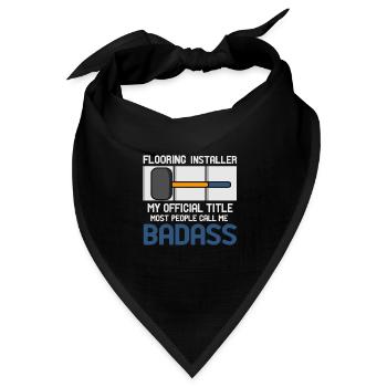 Fußbodenverleger Bauarbeiter - Bandana Dreieckstuch - Schwarz - Vorne