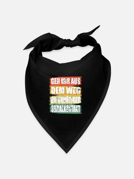Unnötiger Sozial Kontakt - Bandana Dreieckstuch - Schwarz