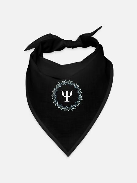Psychologie Logo Psychologe Student Lehrer - Bandana Dreieckstuch - Schwarz