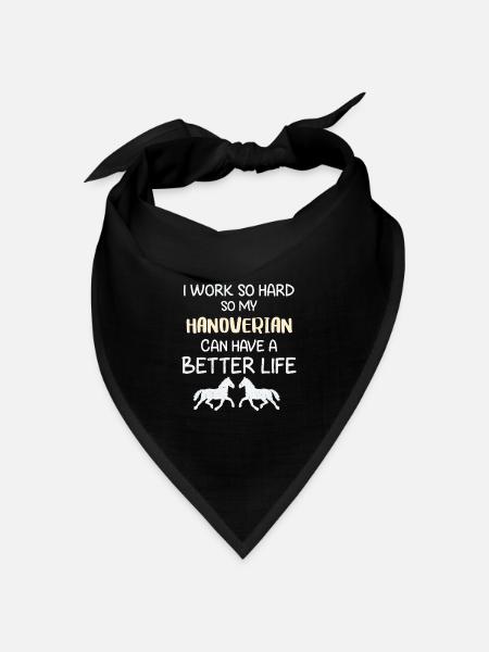 Hannoveraner - Bandana Dreieckstuch - Schwarz