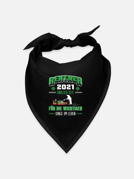 Rentner 2021 Garten Gärtner Hobbygärtner Rente - Bandana Dreieckstuch - Schwarz
