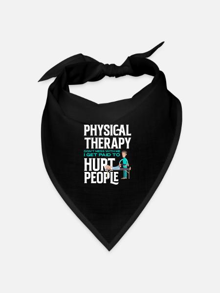 Witziges Physiotherapeut Physiotherapeuten - Bandana Dreieckstuch - Schwarz