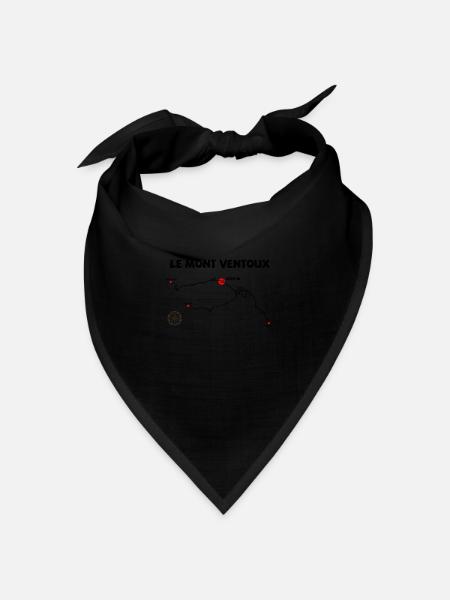 Le Mont Ventoux Serpentine Frankreich Radfahren - Bandana Dreieckstuch - Schwarz