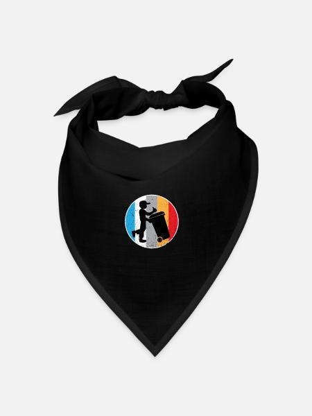 Müllmann Müllentsorgung Mülleimer Mülltrennung - Bandana Dreieckstuch - Schwarz
