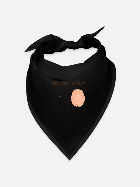 Dein Gehirn, mein Gehirn - Bandana Dreieckstuch - Schwarz