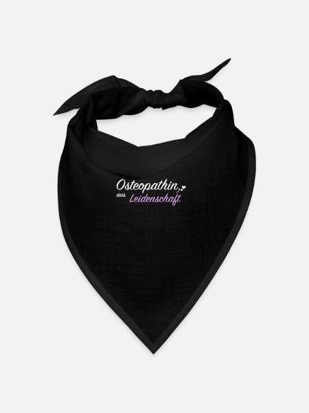 Osteopathin Heilpraxis Knochenbrecher Geschenkidee - Bandana Dreieckstuch - Schwarz