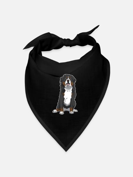Berner Sennenhund Geschenk - Bandana Dreieckstuch - Schwarz