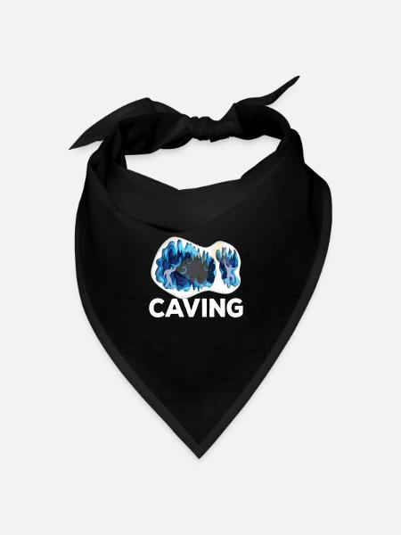Caving Cave Höhle Höhlenforschung - Bandana Dreieckstuch - Schwarz