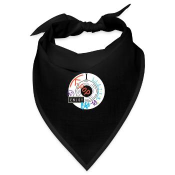 I listen K-Pop... K-Pop - Bandana Dreieckstuch - Schwarz - Vorne