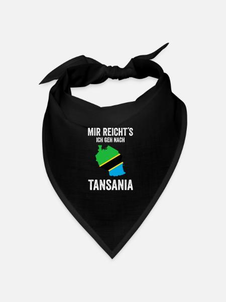 Tansania Tanzania Karte Auswandern Geschenk - Bandana Dreieckstuch - Schwarz