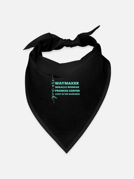 Waymaker Miracle Worker Promise Keeper Light Jesus - Bandana Dreieckstuch - Schwarz