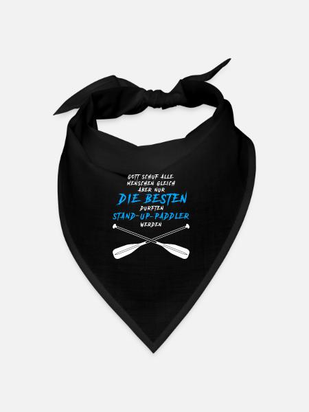 Stand Up Paddling Spruch SUP - Bandana Dreieckstuch - Schwarz
