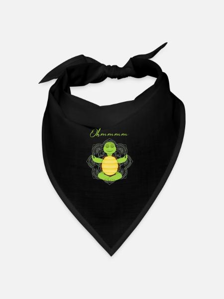 Schildkröte - Bandana Dreieckstuch - Schwarz