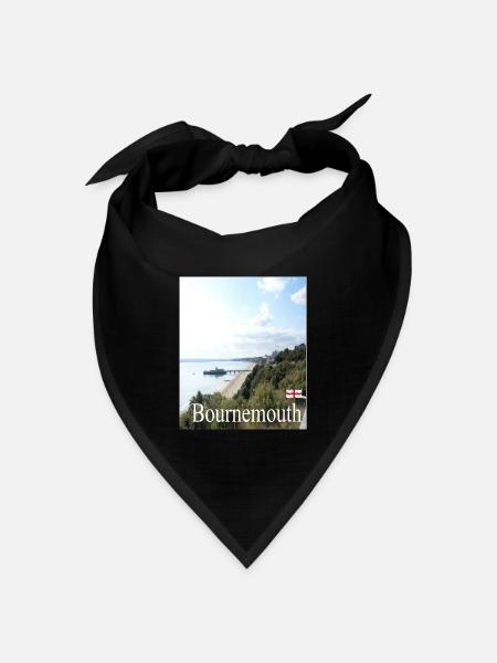 Bournemouth, England - Bandana Dreieckstuch - Schwarz