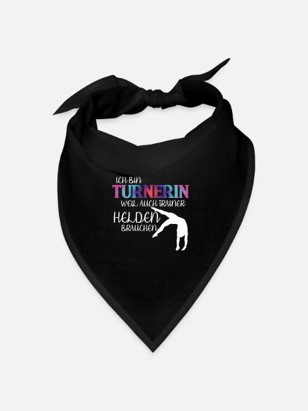 Turnen Handstand Spruch Trainer - Bandana Dreieckstuch - Schwarz
