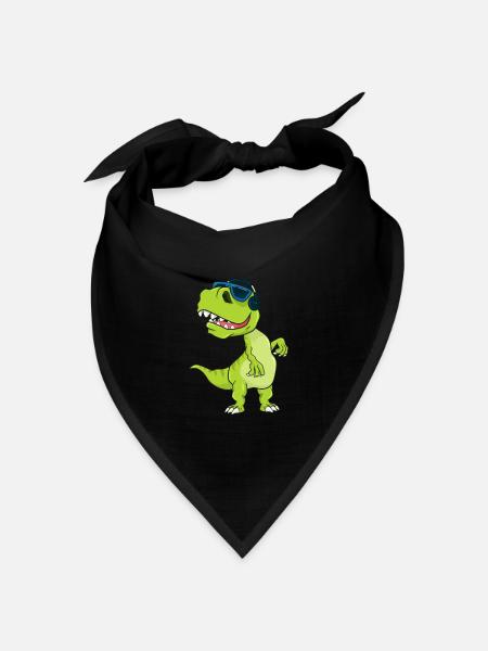 Dinosaurier Musik - Bandana Dreieckstuch - Schwarz