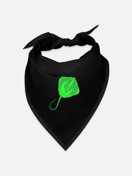 Fluoreszierender Stachelrochen by The Manzanita´s - Bandana Dreieckstuch - Schwarz