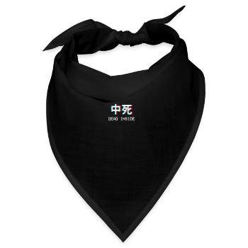 Dead Inside Japanese Vaporwave Aesthetic Geschenk - Bandana Dreieckstuch - Schwarz - Vorne
