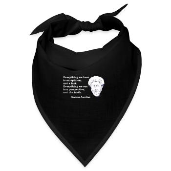 Marcus Aurelius Zitat Philosophie Philosoph Stoic - Bandana Dreieckstuch - Schwarz - Vorne