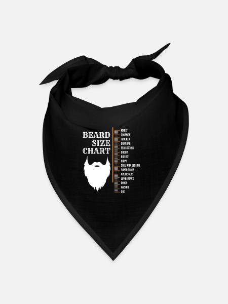 Bär Größentabelle, Bärtig, Bärte - Bandana Dreieckstuch - Schwarz