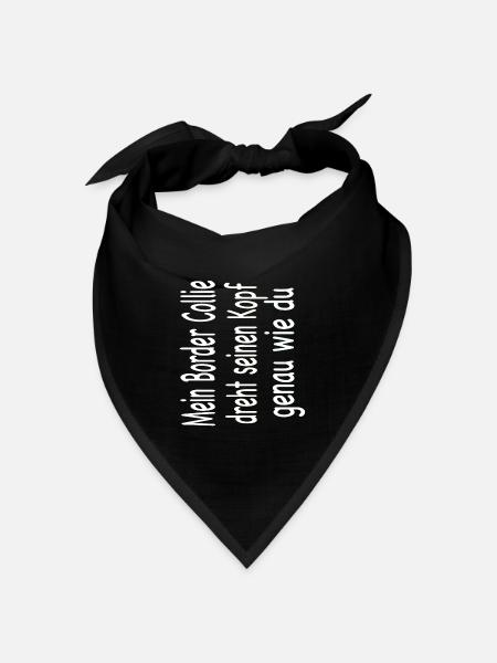 Border Collie - Border Collie Hund - Bandana Dreieckstuch - Schwarz