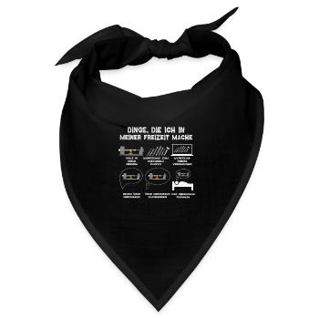 Drechsler Drechseln Drechselbank Drechsel - Bandana Dreieckstuch - Schwarz - Vorne