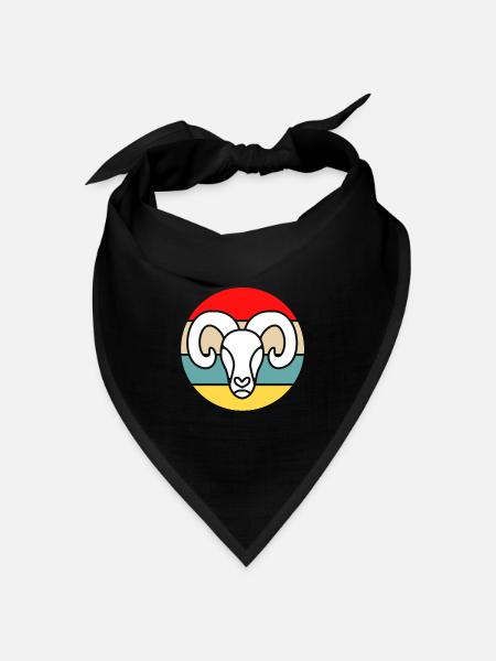 Steinbock - Bandana Dreieckstuch - Schwarz