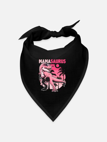 Mamasaurus - Mama T Rex Dinosaurier Geschenk - Bandana Dreieckstuch - Schwarz