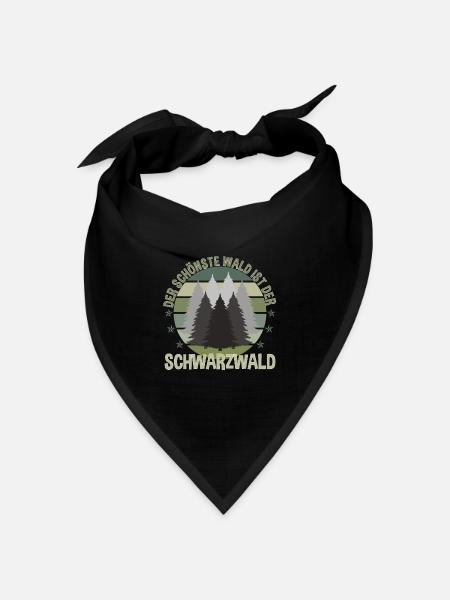Schwarzwald Trekking Berge Wandern Heimat Geschenk - Bandana Dreieckstuch - Schwarz