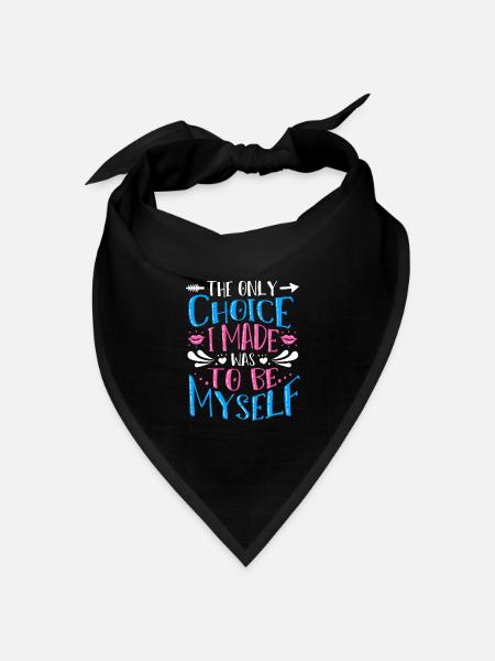 Support Transgender - Bandana Dreieckstuch - Schwarz