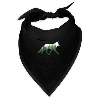 Fuchs Natur Wald - Bandana Dreieckstuch - Schwarz - Vorne
