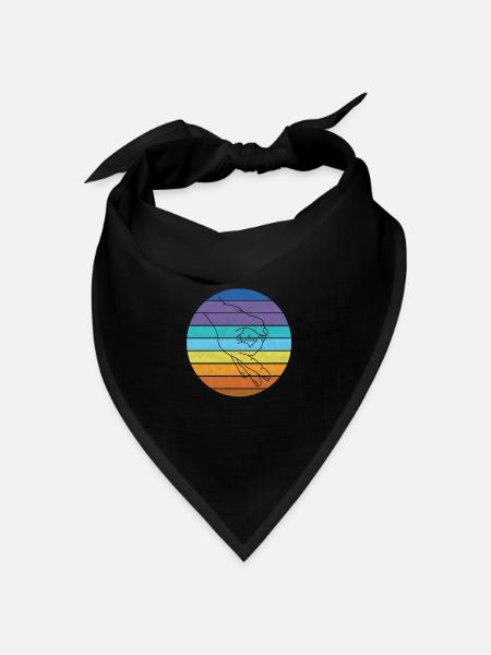 Reingeschaut Reingeguckt Retro Meme - Bandana Dreieckstuch - Schwarz