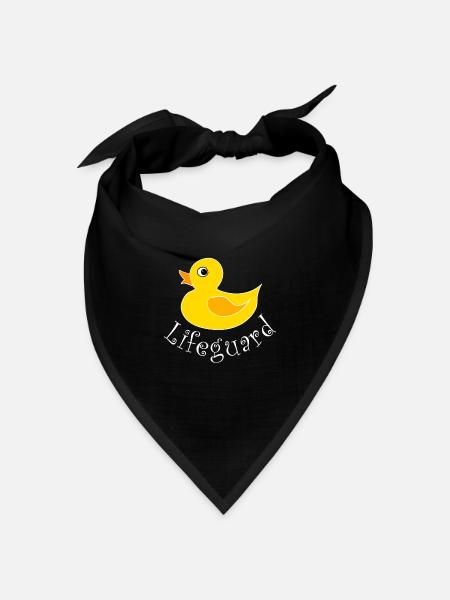 Ente Entchen Quietscheente Quak - Bandana Dreieckstuch - Schwarz