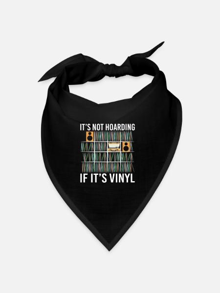 It's Not Hoarding If It's Vinyl Vintage Records - Bandana Dreieckstuch - Schwarz