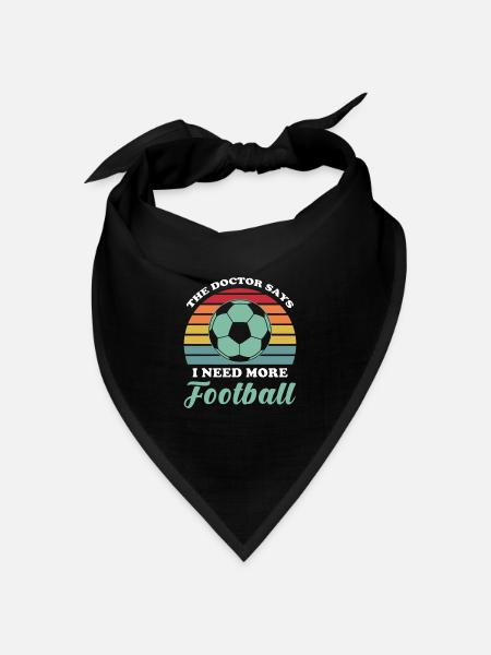 Fußball - Bandana Dreieckstuch - Schwarz